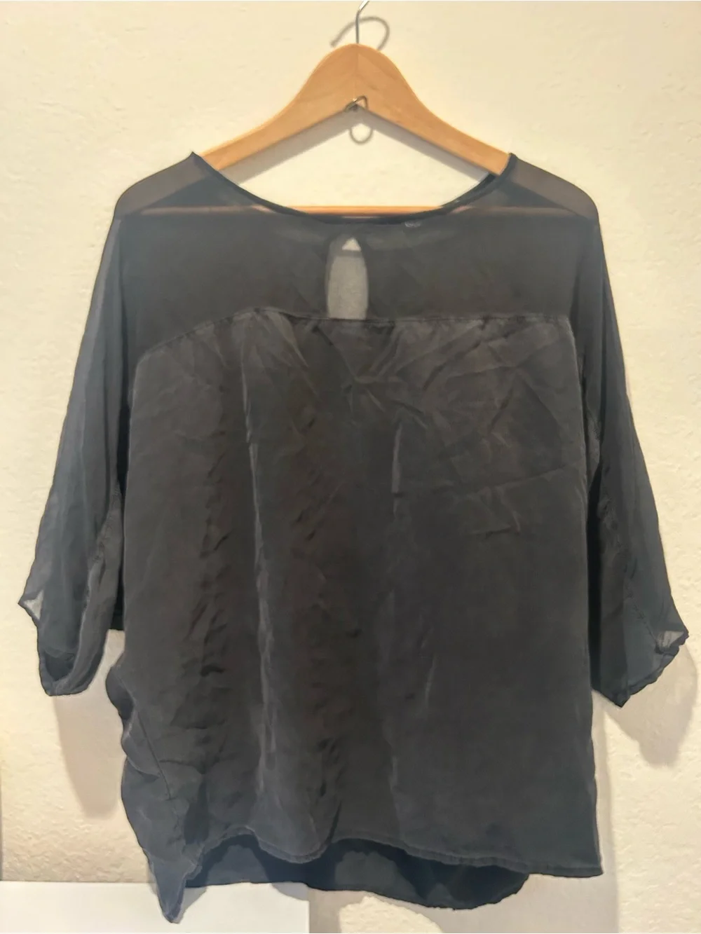 Loose Fit Black Sheer Gypsy Women's Top